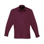 Premier Long sleeve poplin shirt - Aubergine - 14,5 S