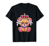 Kawaii teddy bear with crown and lilies T-Shirt