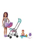 Barbie Skipper Babysitters Pushchair And 2 Dolls Playset