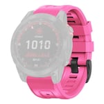 Garmin Fenix 7X klockarmband i silikon med spänne - Rosa Rosa