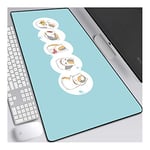 Natsume Yuujinchou Tapis de Souris XL 900x400mm Hydrorésistant Anime Mouse Pad Grand Tapis de Souris Gamer avec Base en Caoutchouc Anti-Glissant Surface Texturée pour Ordinateur et PC, C