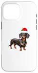 Coque pour iPhone 16 Pro Max Dachshund Santa Funny Xmas Lights Dachshund Merry Christmas