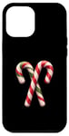 Coque pour iPhone 12 Pro Max Canne à sucre de Noël classique festive, motif bonbon