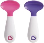 Munchkin Scooper Spoons Pink & Purple New 2pk Baby & Toddler Feeding Accessories