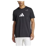 adidas Homme AEROREADY Padel Category Graphic Tee, Black, XL