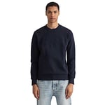 GANT Men's REG Tonal Shield C-Neck Sweat Pullover Sweater, Evening Blue, L