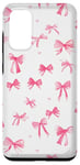 Galaxy S20 Aesthetic cute Pink Ribbons and Bows Pattern Case