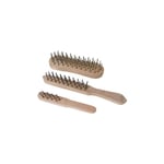 Tec hit 997341 - Jeu 3 brosses métalliques - Manche bois