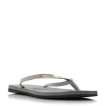 Havaianas Womens Ladies - Slim Metallic Strap Flip Flop - Grey - Size EU 35