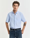 GANT - Regular Fit Kortermet linskjorte til herre capri blue