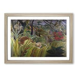 Big Box Art Henri Rousseau Surprise Framed Wall Art Picture Print Ready to Hang, Oak A2 (62 x 45 cm)