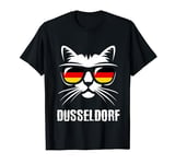 Dusseldorf City Funny Cat German Flag Germany T-Shirt