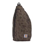 Carhartt Men's Mono Sling Backpack, Unisex Crossbody Bag for Travel and Hiking, Duck Camo, One Size