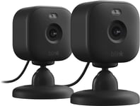 Blink - Mini 2 Smart Indoor Security Camera 2pcs set Black