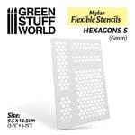 Pochoirs flexibles - HEXAGONS S (6mm) - plastique, peinture, aérographe, diorama