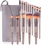 HEYMKGO Makeup Brushes, 15 Pcs Make Up Brushes Set Professional Champagne Gold