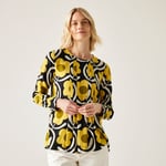 Regatta Orla Kiely Long Sleeve Top Apple Blossom Yellow, Size: 18 - Sale