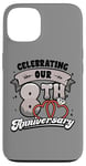 iPhone 13 8th Wedding Anniversary Celebrating 8 Years Matching Gift Case