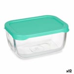 Boîte à lunch SNOW BOX Vert Transparent verre Polyéthylène 420 ml [12 Unités]