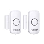 VOXON Wireless Door and Window Alarm Sensor 2 Pack 2 Modes Magnetic Window Door Burglar Alarm with 100dB Loud for Kids Safety Home Shop Security