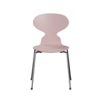 Fritz Hansen Myran 3101 stol pale rose, lackad, kromat stålstativ