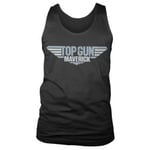 Hybris Top Gun Maverick Distressed Logo Tank (S,Black)