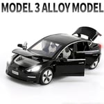 1:32 Tesla Model X Model 3 Model S Model Y Legering Bilmodell Diecasts Leksaksbil Ljud Och Ljus Barnleksaker För Barnpresenter Pojk Leks Model 3 Black