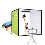 PULUZ light box photography, Upgraded 30cm Portable Ring Light Box, Photography Shooting Light Tent Kit, CRI >95 White Lighting Softbox with 112pcs LED Lights + 6 photo Backdrops for Product Display