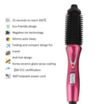 Electric Folding Hair Curler Comb Brush Portable Hair Dressing Beauty Tool XAA