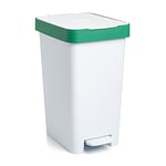 TATAY Recycling and Kitchen Waste Bin with pedal-operated opening, capacity 25 litres. Ergonomic design, narrow and high, perfect for optimizing space. Made of polypropylene. Measures 26 x 36 x 47 cm