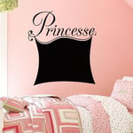 Ambiance Sticker Ardoise Tableau Noir - Stickers Muraux Adhésif Effaçable - Design Princesse - H40 x L35 cm