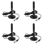 Antenne TV portable 300cm Câble coaxial Antenne TV numérique DVB-T DVB-T2 DAB NikExtérieur Digital HD Freeview pour Smart TV - Type A-4PCS