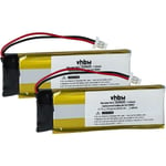 2x Batterie compatible avec Cardo Scala Rider G9x gps, appareil de navigation (800mAh, 3,7V, Li-polymère) - Vhbw