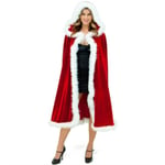 Christmas Cape Dress Up Dräkt Röd Vuxen Santa Claus Cape (47,24 tum)