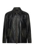 GANT Relaxed Moto Leather Jacket Svart