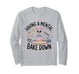 Skeleton Baker Baking Having A Mental Bake Down Halloween Long Sleeve T-Shirt