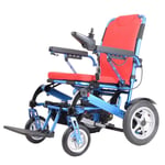 FTFTO Home Accessories Elderly Wheelchair Electric Lightweight Folding Comfortable Backrest and Seat Cushion Adjustable Backrest 360 deg Smart Joystick