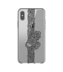 Coque Iphone XR dentelle paisley noir doodling mandala