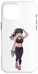 Coque pour iPhone 16 Pro Max Anime et manga Style Fille portant des vêtements de sport