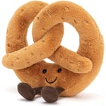 Jellycat Amuseables Pretzel Plyschleksak, 18 cm | Matplush | Rolig Present Idé