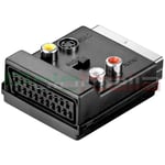 Adaptateur Péritel Mâle / Femelle + Audio Rca S-VIDÉO S-VHS Dans Dehors Prise TV