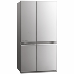 Mitsubishi Electric Quad Door Silver Glass 635L Refrigerator