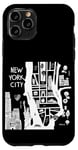 Coque pour iPhone 11 Pro Profitez de New York City The Big Apple Street Food Doodles Map