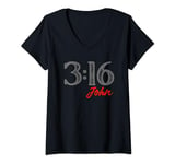 Womens John 3:16 For God So Loved the World V-Neck T-Shirt