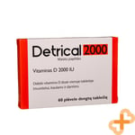 DETRICAL 2000 IU 60 Tabs Vitamin D Immune System Support Bones Teeth Supplement