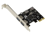 KALEA-INFORMATIQUE Carte PCI Express PCIe USB 3.0 2 Ports 5G A - Auto ALIMENTEE avec Chipset NEC D720202