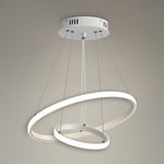 Comely - Suspension Luminaire led, Lustre circulaire moderne, suspension blanc 4000K, Lampe de Plafond éclairage intérieur de la chambre à coucher du