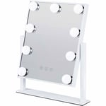 Bright Beauty Vanity - Sminkspegel med LED-belysning - Vit