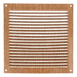 Amig - Grille de ventilation carrée en Aluminium | Grilles d'aération pour sortie d'air | Idéal pour plafond de cuisine et de salle de bain | Dimensions : 170 x 170 mm | Couleur: Bois