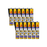 Lot de 12 mastics colle SIKA Sikaflex 11 FC+ Evolution - Noir - 300ml